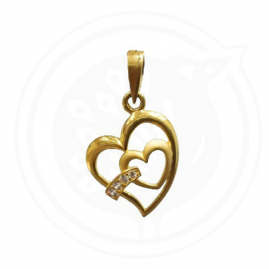 Gold Casting Heart-in Pendant For Girls